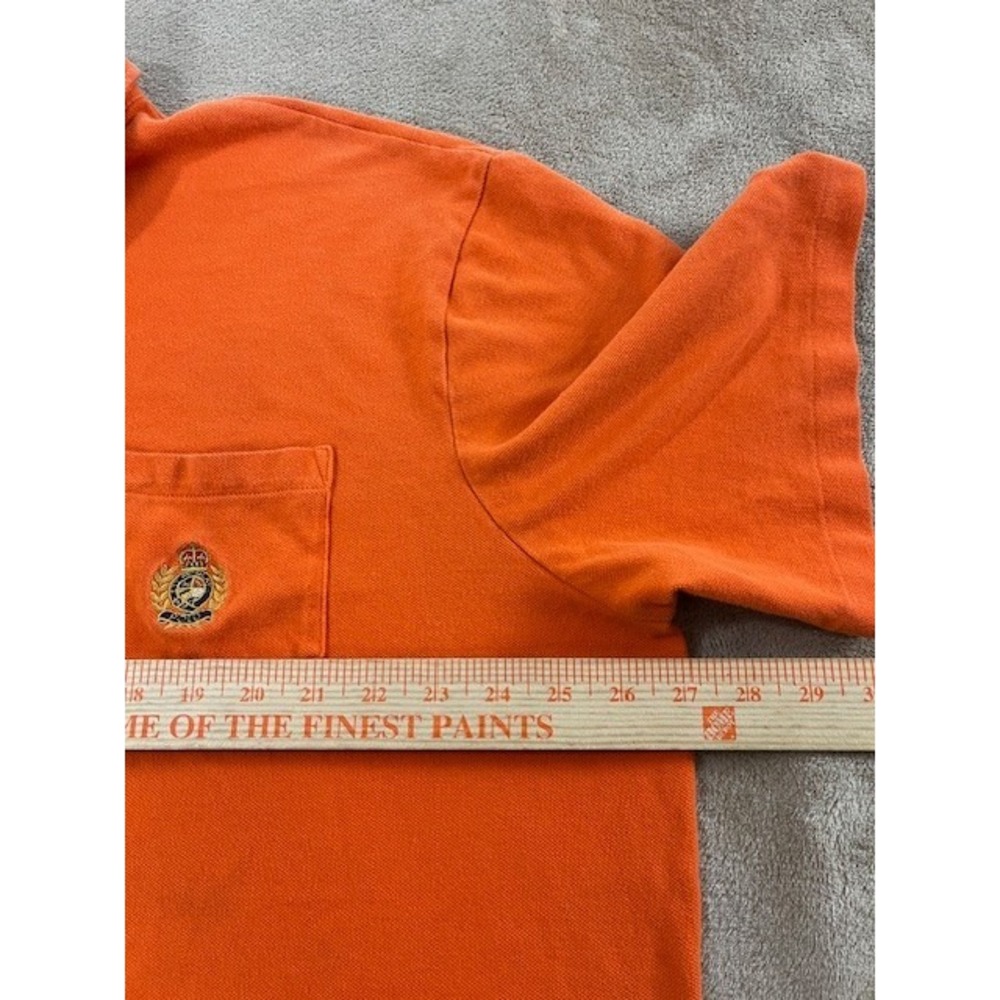 Vintage Polo Ralph Lauren Polo Shirt Men 2XB Big orange Embroidered Crest Pocket - Picture 6 of 8